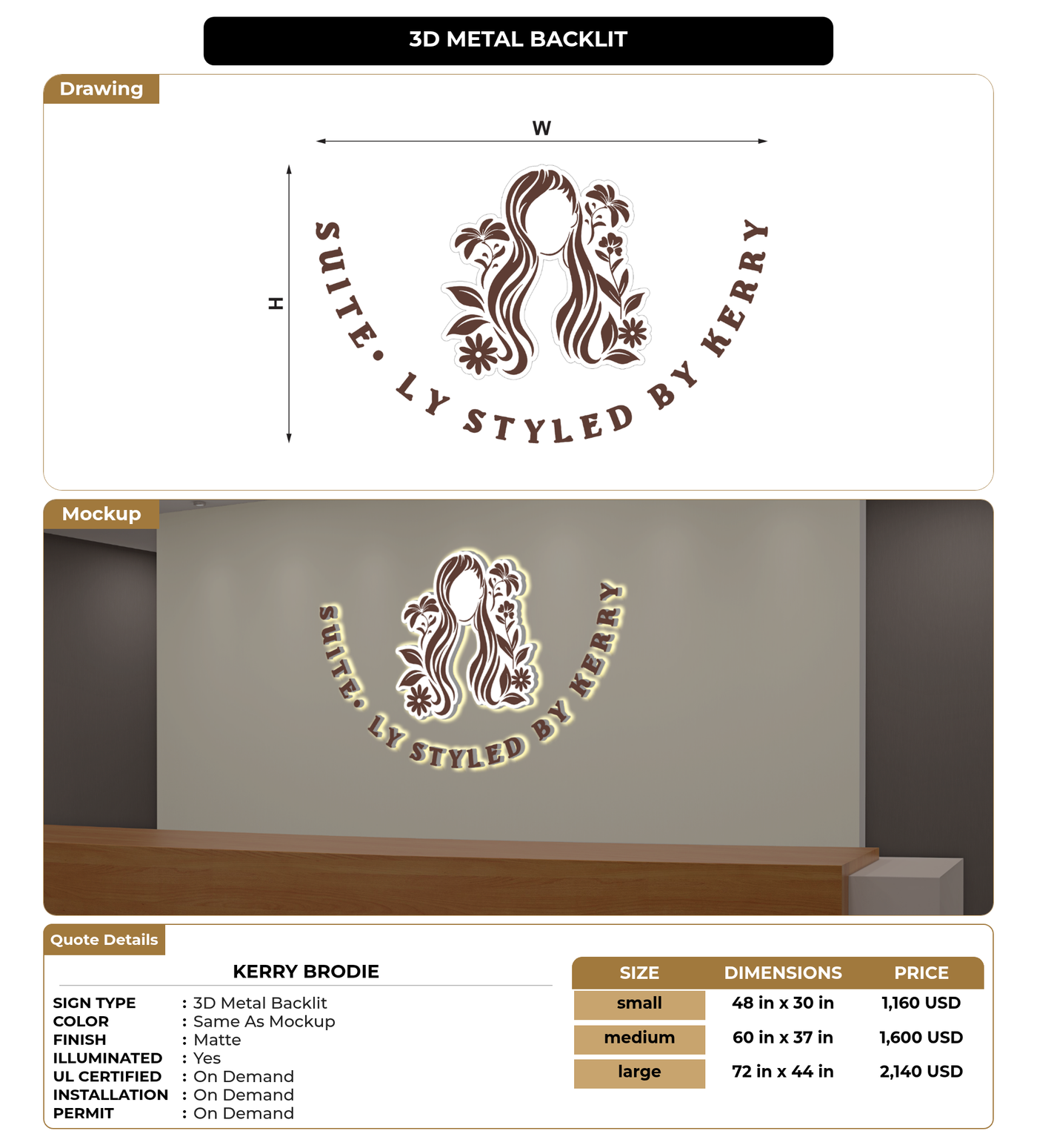 CUSTOM MOCKUP SIGN FOR Kerry Brodie
