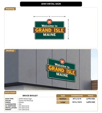 CUSTOM MOCKUP SIGN FOR Bruce Bouley