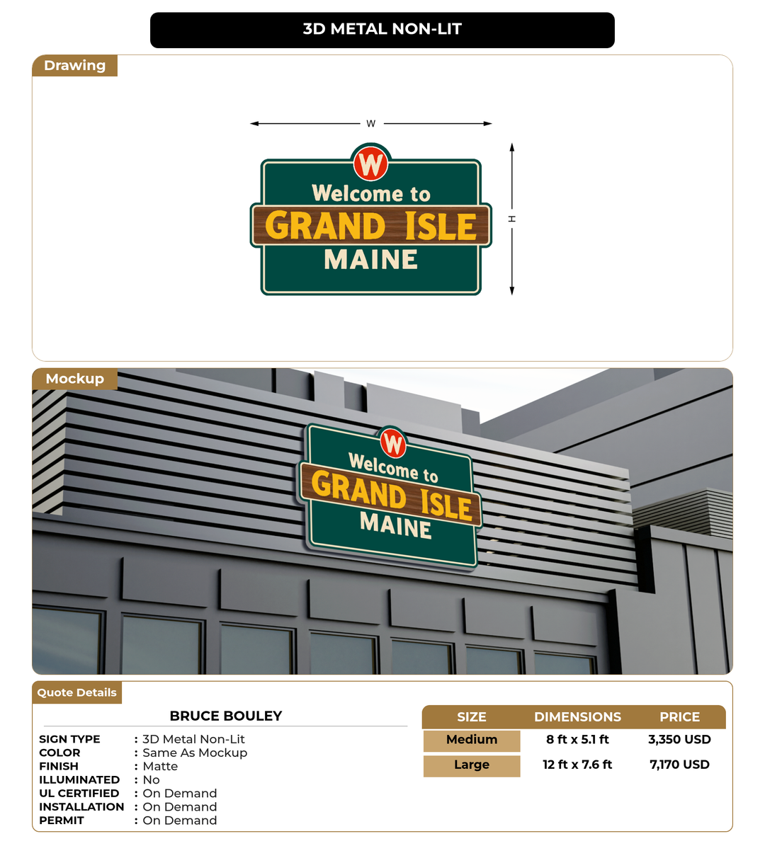 CUSTOM MOCKUP SIGN FOR Bruce Bouley