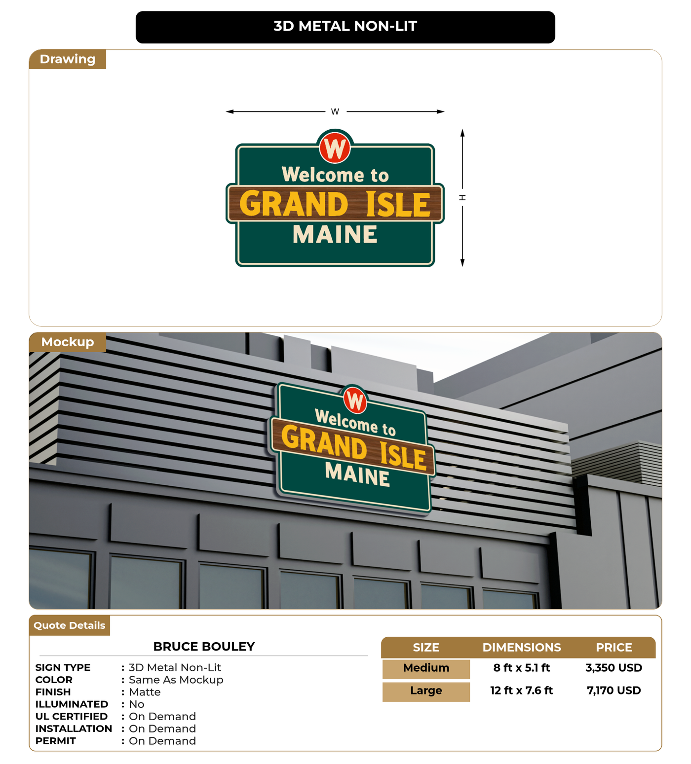 CUSTOM MOCKUP SIGN FOR Bruce Bouley