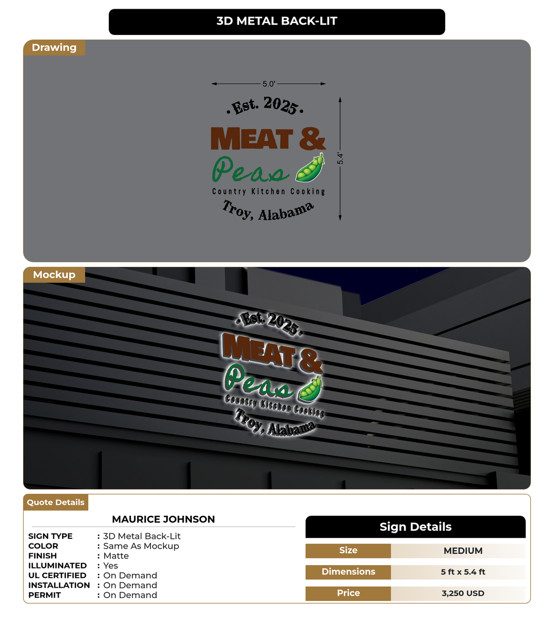 CUSTOM MOCKUP SIGN FOR Maurice Johnson