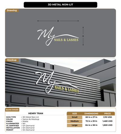 CUSTOM MOCKUP SIGN FOR Henry Tran