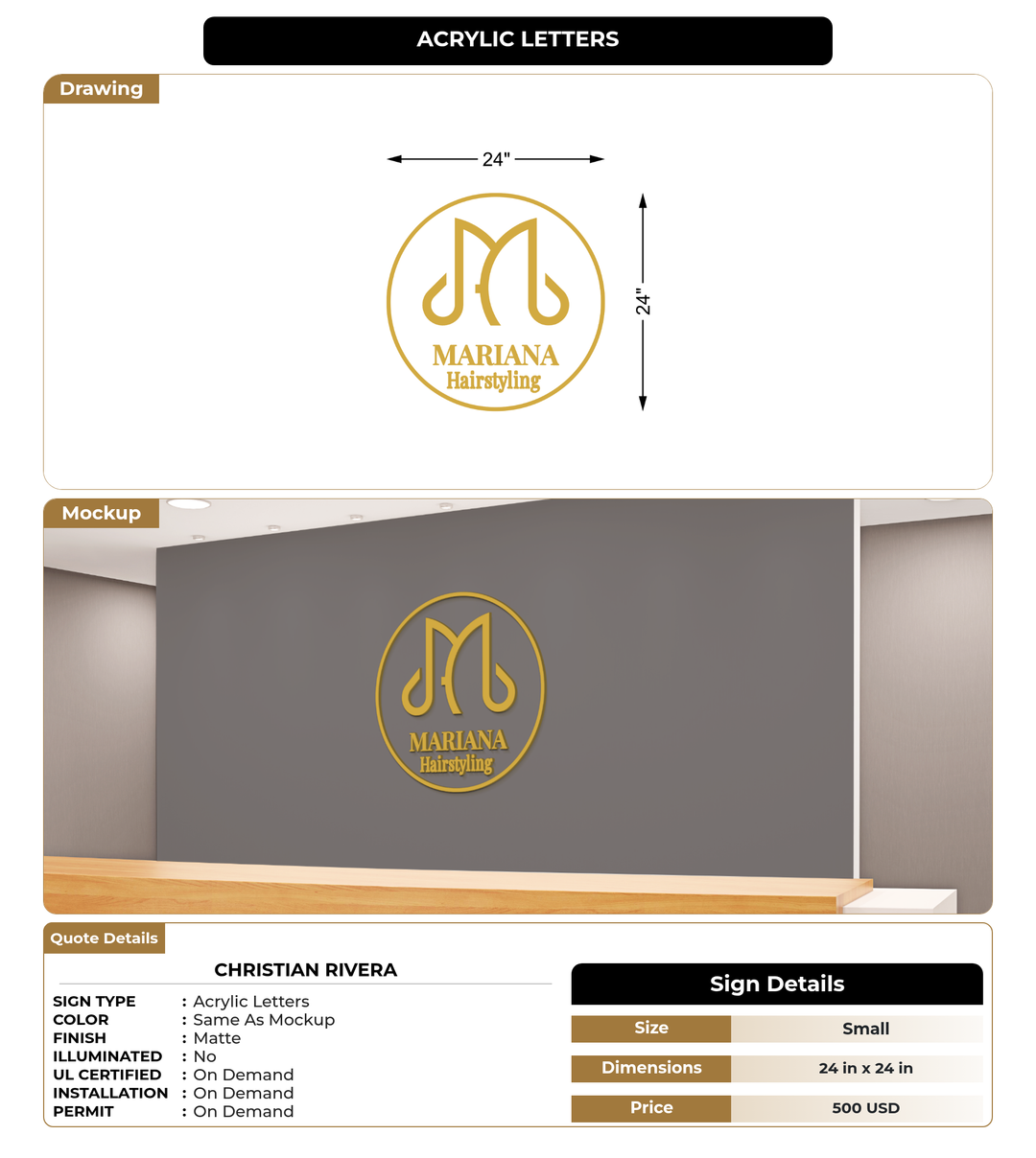 CUSTOM MOCKUP SIGN FOR Christian Rivera