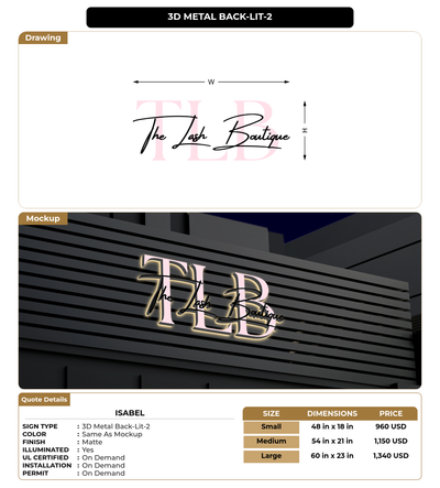 CUSTOM MOCKUP SIGN FOR Isabel