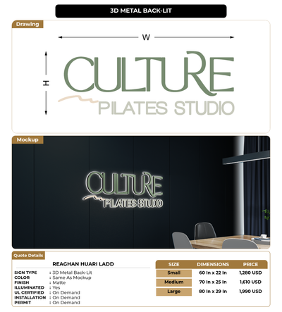 CUSTOM MOCKUP SIGN FOR Reaghan Huari Ladd