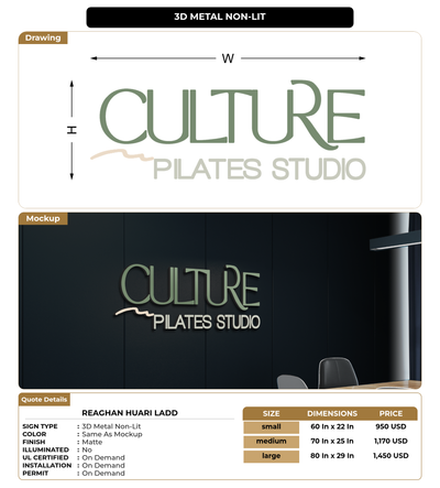 CUSTOM MOCKUP SIGN FOR Reaghan Huari Ladd