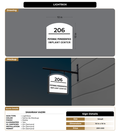 CUSTOM MOCKUP SIGN FOR shahram vaziri