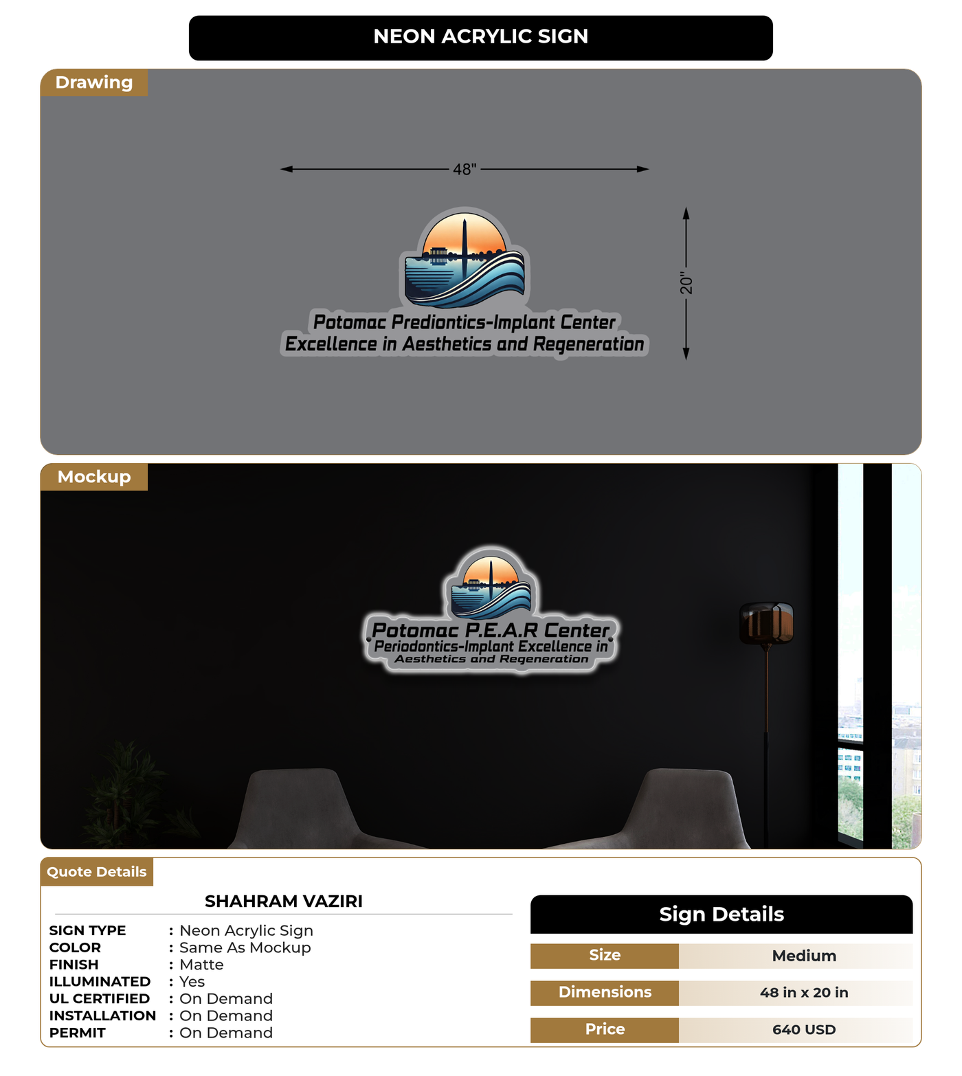 CUSTOM MOCKUP SIGN FOR shahram vaziri