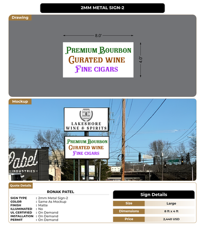 CUSTOM MOCKUP SIGN FOR Ronak patel