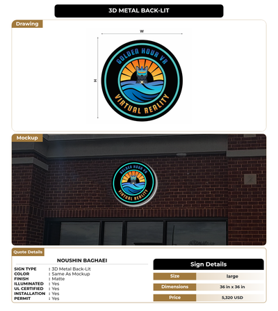 CUSTOM MOCKUP SIGN FOR Noushin Baghaei