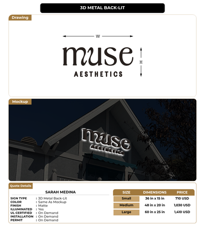 CUSTOM MOCKUP SIGN FOR Sarah Medina