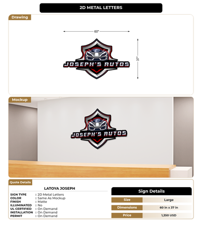 CUSTOM MOCKUP SIGN FOR LaToya Joseph