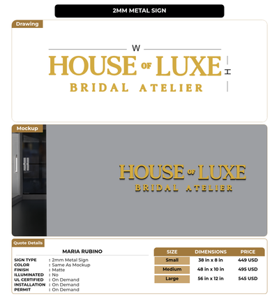 CUSTOM MOCKUP SIGN FOR Maria Rubino