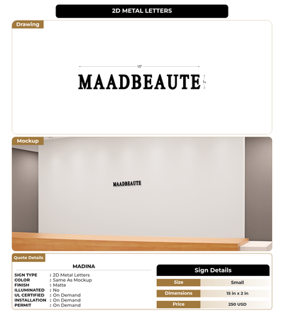 CUSTOM MOCKUP SIGN FOR Madina