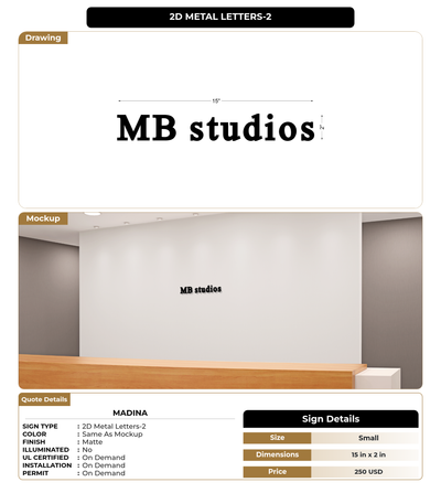 CUSTOM MOCKUP SIGN FOR Madina