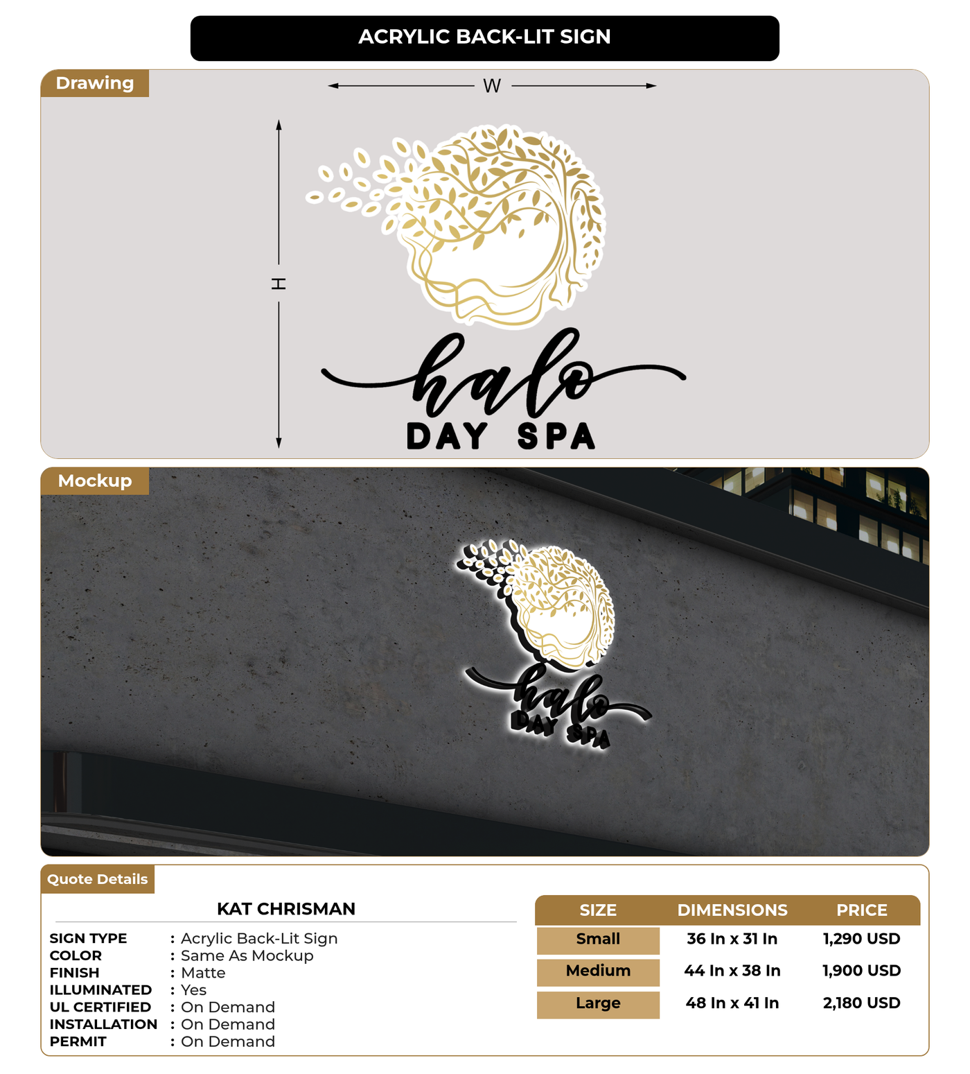 CUSTOM MOCKUP SIGN FOR kat Chrisman