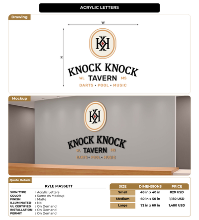 CUSTOM MOCKUP SIGN FOR Kyle Massett