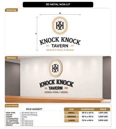 CUSTOM MOCKUP SIGN FOR Kyle Massett