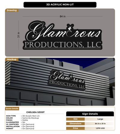 CUSTOM MOCKUP SIGN FOR Chelsea  Szost