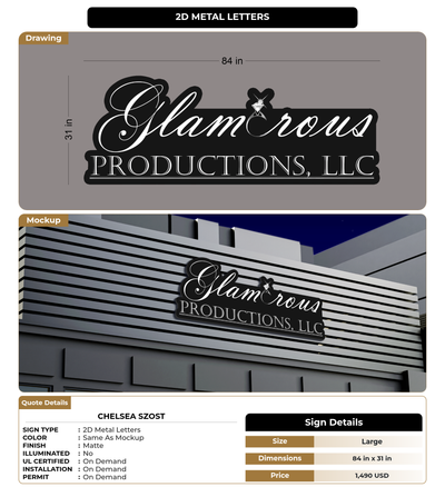 CUSTOM MOCKUP SIGN FOR Chelsea  Szost