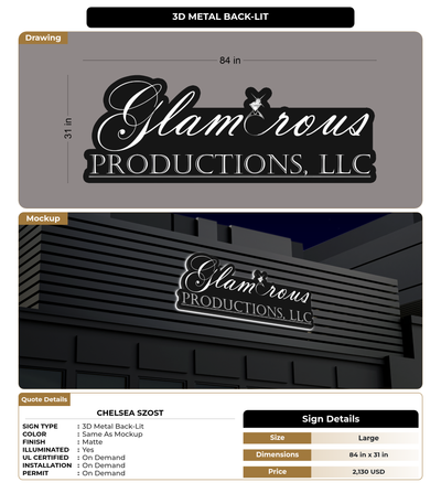 CUSTOM MOCKUP SIGN FOR Chelsea  Szost