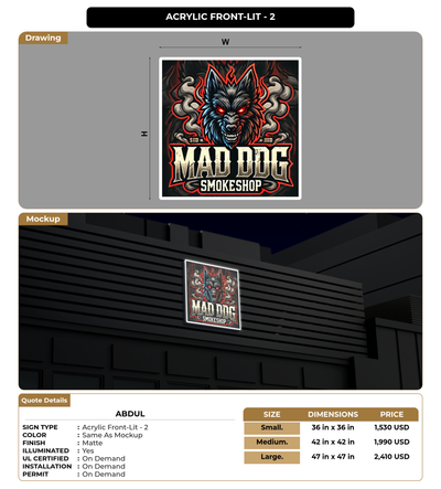 CUSTOM MOCKUP SIGN FOR Abdul