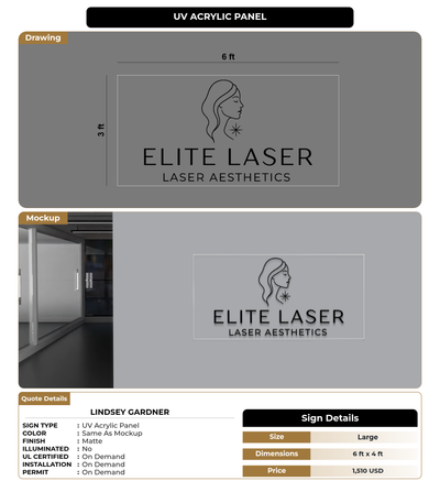 CUSTOM MOCKUP SIGN FOR Lindsey Gardner