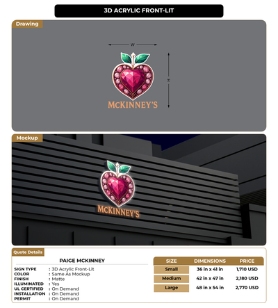 CUSTOM MOCKUP SIGN FOR Paige McKinney