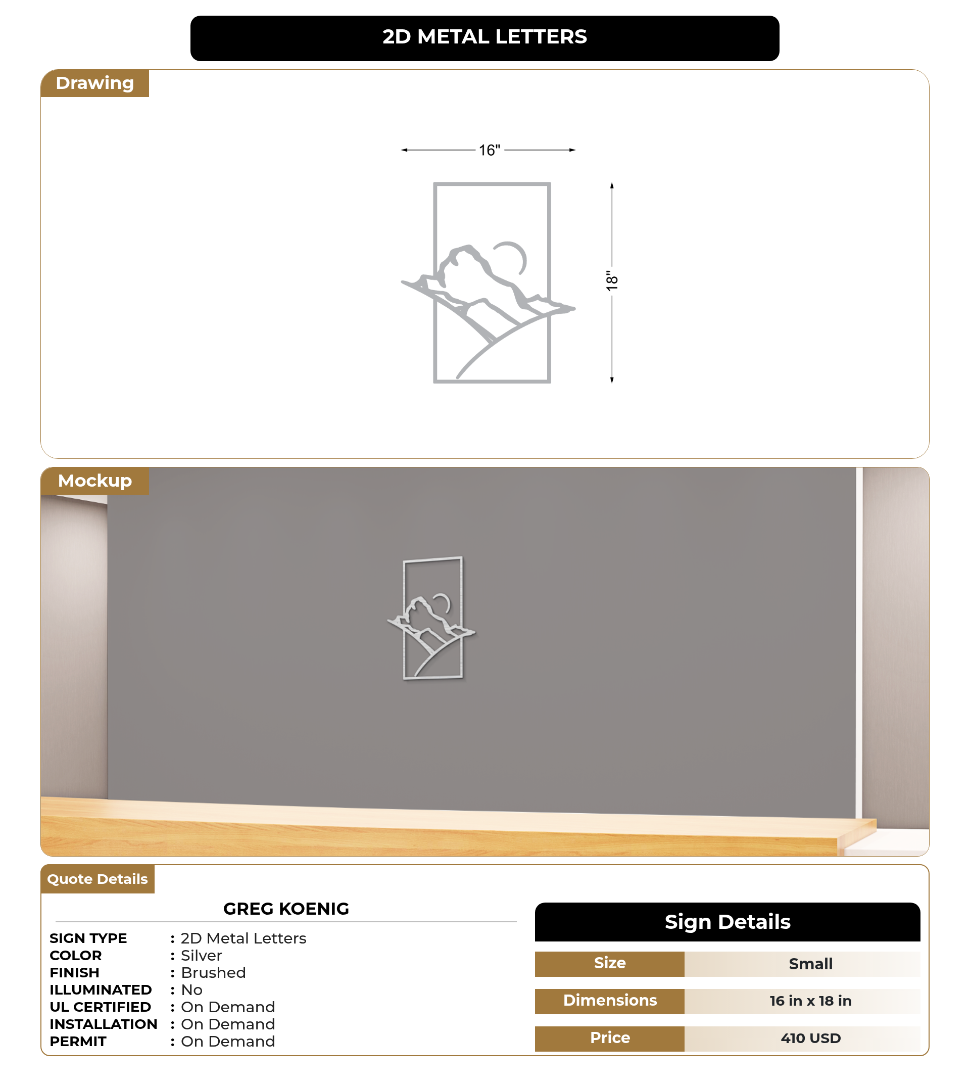CUSTOM MOCKUP SIGN FOR Greg Koenig – Signize
