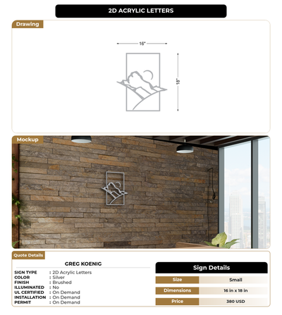 CUSTOM MOCKUP SIGN FOR Greg Koenig