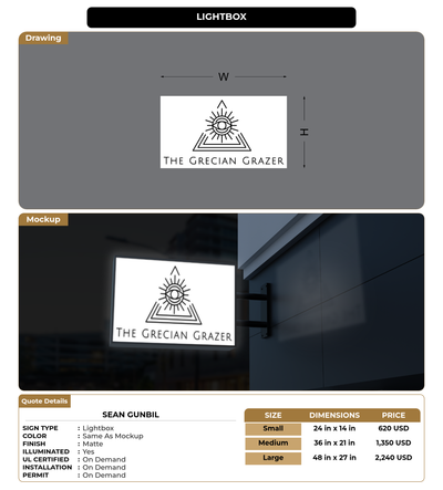 CUSTOM MOCKUP SIGN FOR Sean Gunbil