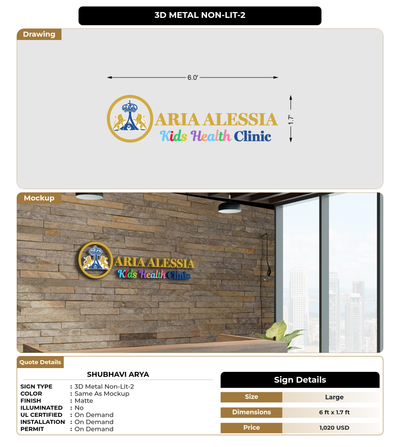 CUSTOM MOCKUP SIGN FOR Shubhavi Arya