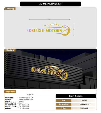 CUSTOM MOCKUP SIGN FOR Daisy