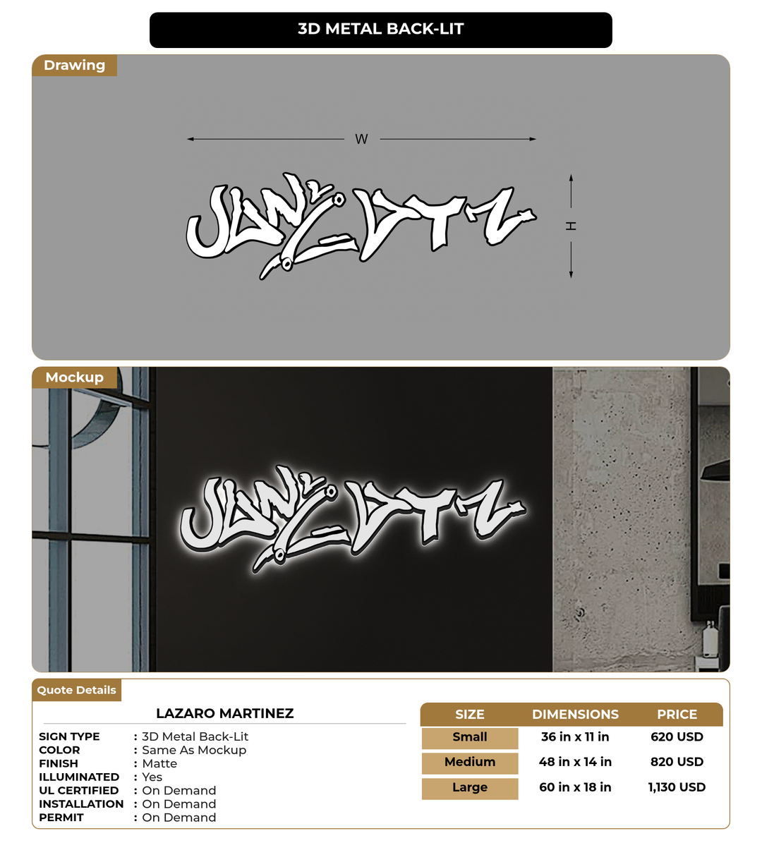 CUSTOM MOCKUP SIGN FOR Lazaro Martinez