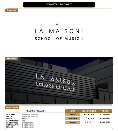 CUSTOM MOCKUP SIGN FOR Heloise pieaud