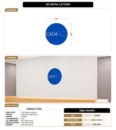 CUSTOM MOCKUP SIGN FOR Danela Civil