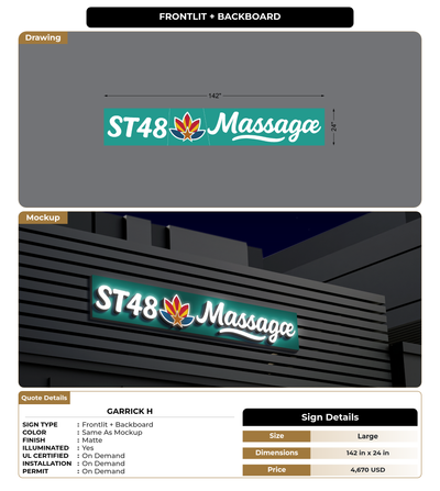 CUSTOM MOCKUP SIGN FOR Garrick H