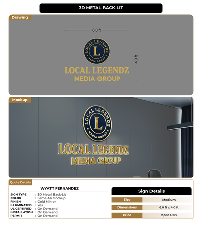CUSTOM MOCKUP SIGN FOR Wyatt Fernandez