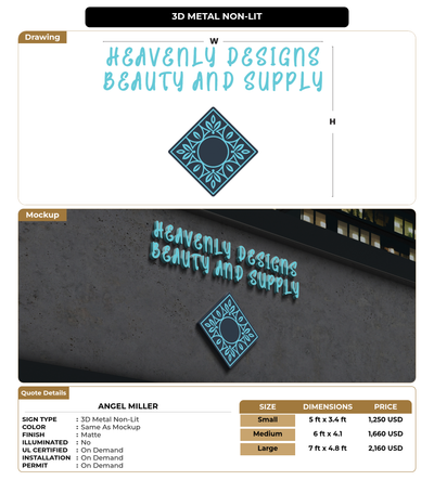 CUSTOM MOCKUP SIGN FOR Angel Miller