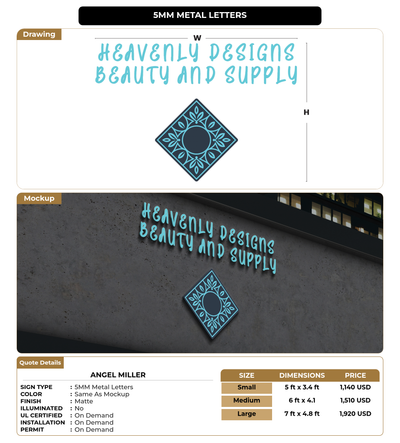 CUSTOM MOCKUP SIGN FOR Angel Miller