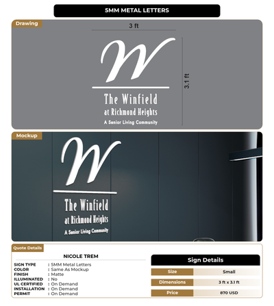 CUSTOM MOCKUP SIGN FOR Nicole Trem