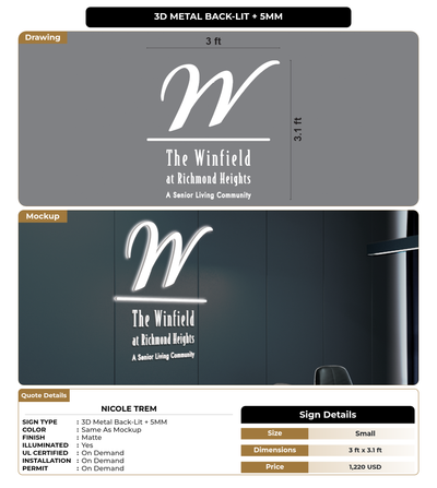 CUSTOM MOCKUP SIGN FOR Nicole Trem
