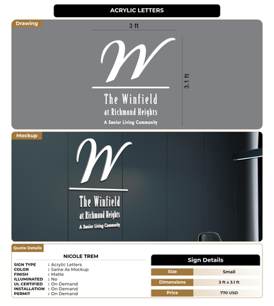 CUSTOM MOCKUP SIGN FOR Nicole Trem