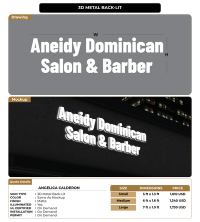CUSTOM MOCKUP SIGN FOR Angelica calderon
