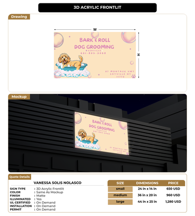 CUSTOM MOCKUP SIGN FOR vanessa solis nolasco