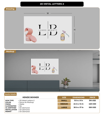 CUSTOM MOCKUP SIGN FOR Kenzie booker