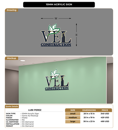 CUSTOM MOCKUP SIGN FOR Lubi Perez