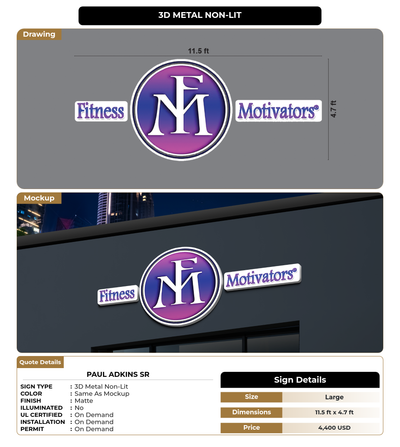 CUSTOM MOCKUP SIGN FOR Paul Adkins Sr