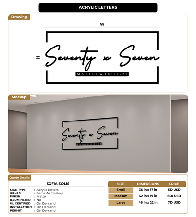 CUSTOM MOCKUP SIGN FOR Sofia Solis