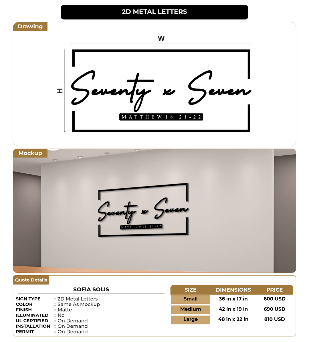 CUSTOM MOCKUP SIGN FOR Sofia Solis